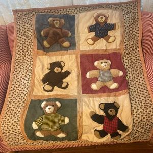 3D TEDDY BEAR PLUSH 49" X 58" THROW BABY BLANKET